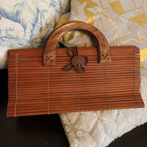 Brown Wooden Purse